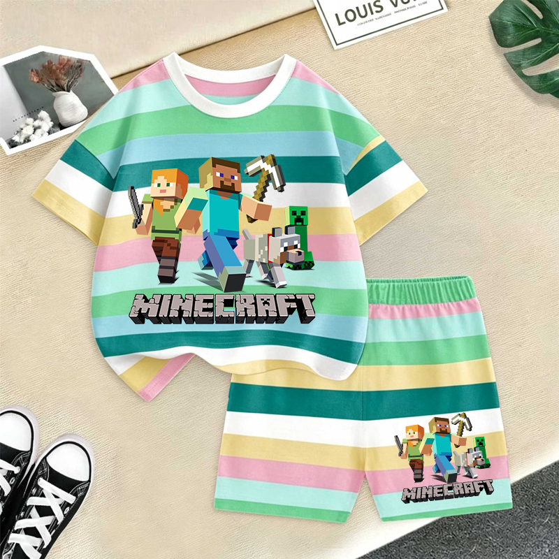 Minecrafted Girl boy Summer T  - огляд і ціна Baby Clothing Kit