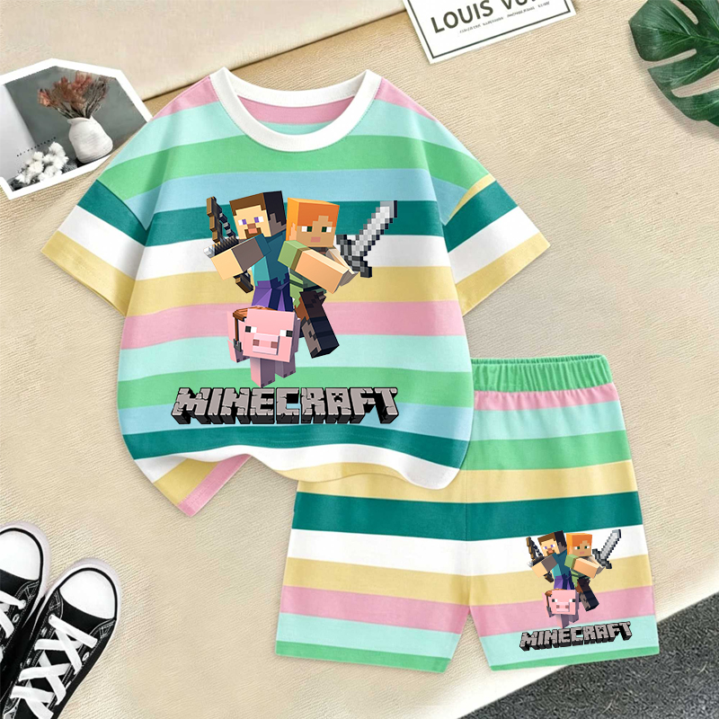 Minecrafted Girl boy Summer T  - огляд і ціна Baby Clothing Kit
