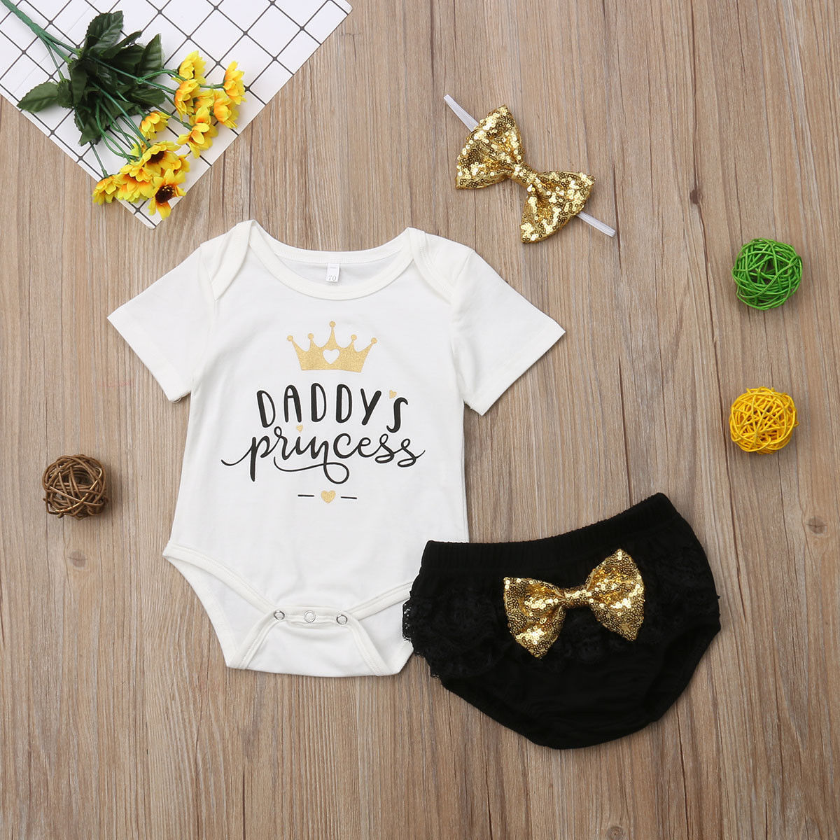 3PCS Cute Newborn Baby Girl Ou - огляд і ціна Baby Clothing Stores