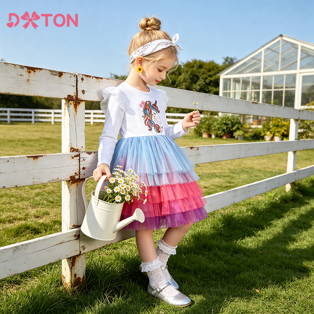 DXTON Children Cake Dress For  - огляд і ціна Baby Clothing Layers