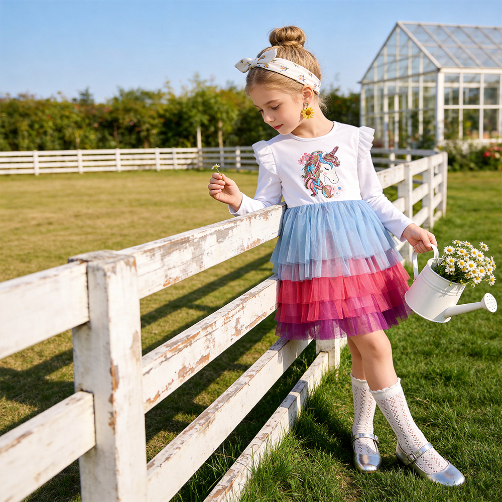 DXTON Children Cake Dress For  - огляд і ціна Baby Clothing Layers