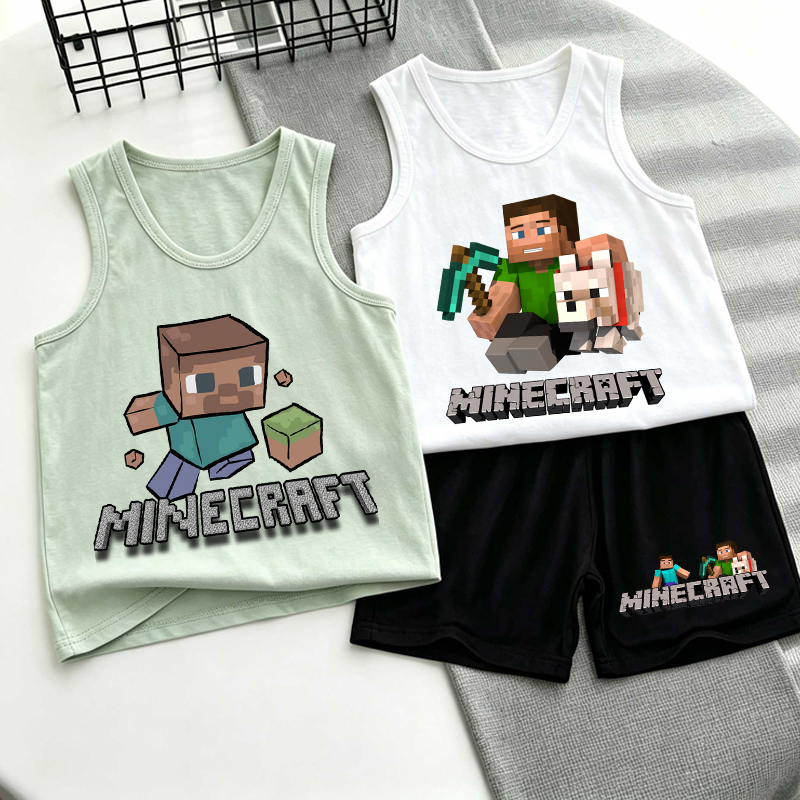 Minecrafted Children Vest+shor - огляд і ціна Baby Clothing Kit