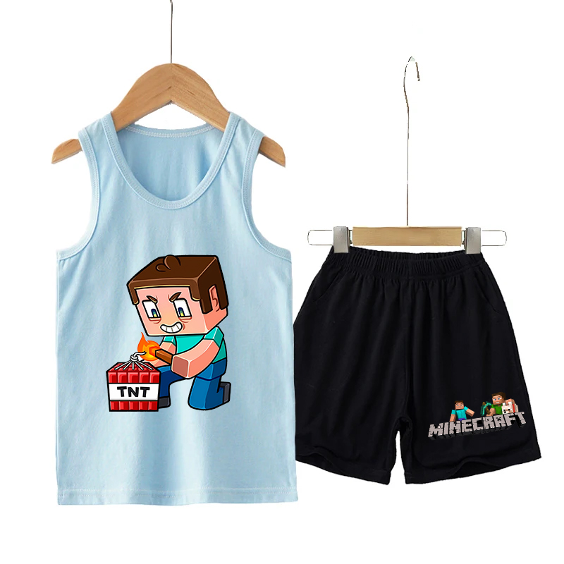 Minecrafted Children Vest+shor - огляд і ціна Baby Clothing Kit