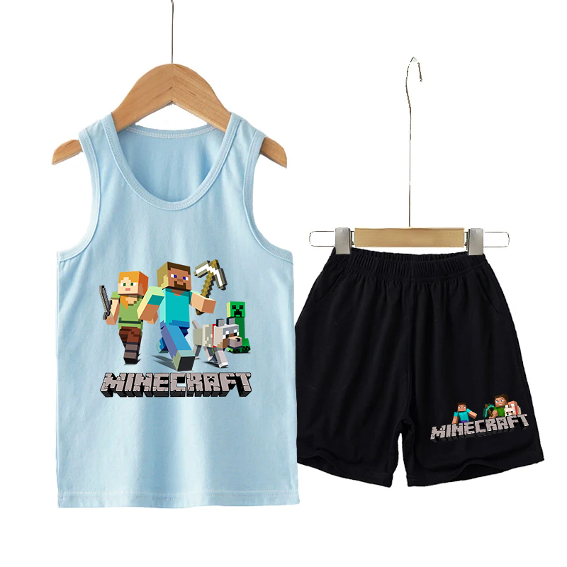Minecrafted Children Vest+shor - огляд і ціна Baby Clothing Kit