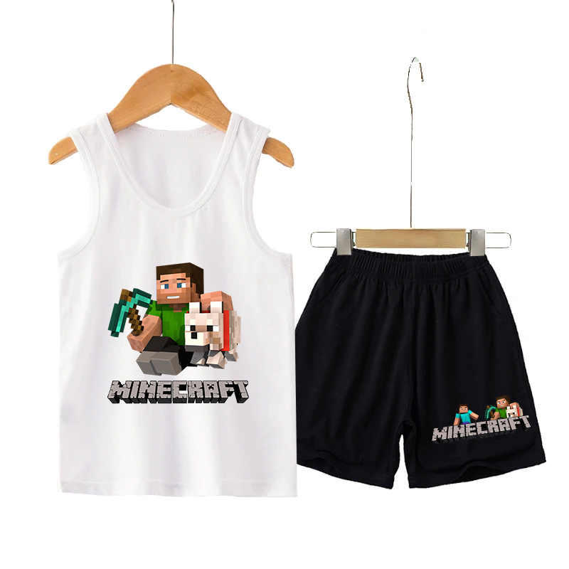 Minecrafted Children Vest+shor - огляд і ціна Baby Clothing Kit