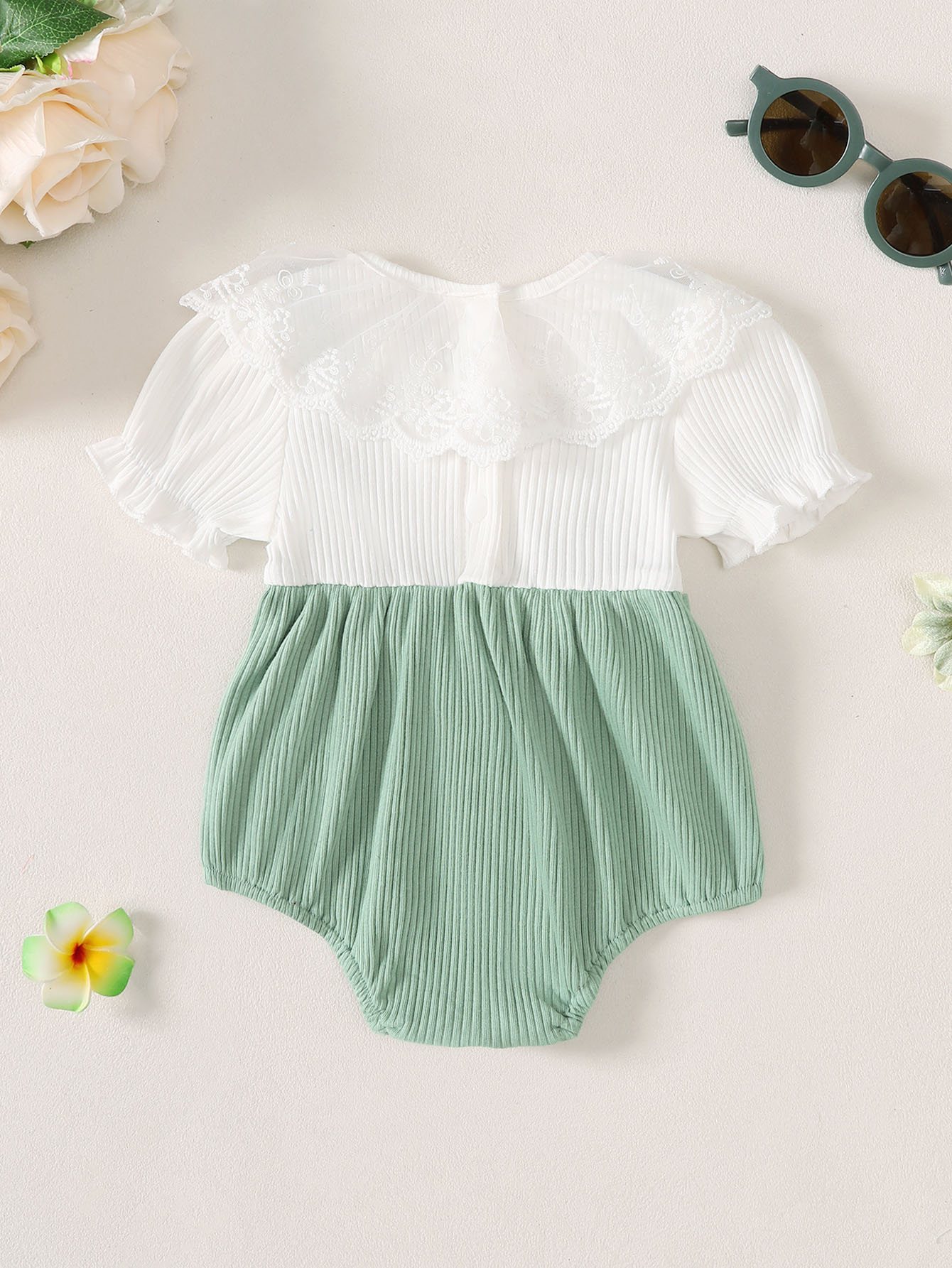 Baby Girl round Neck Lace Trim - огляд і ціна Baby Clothing Stores