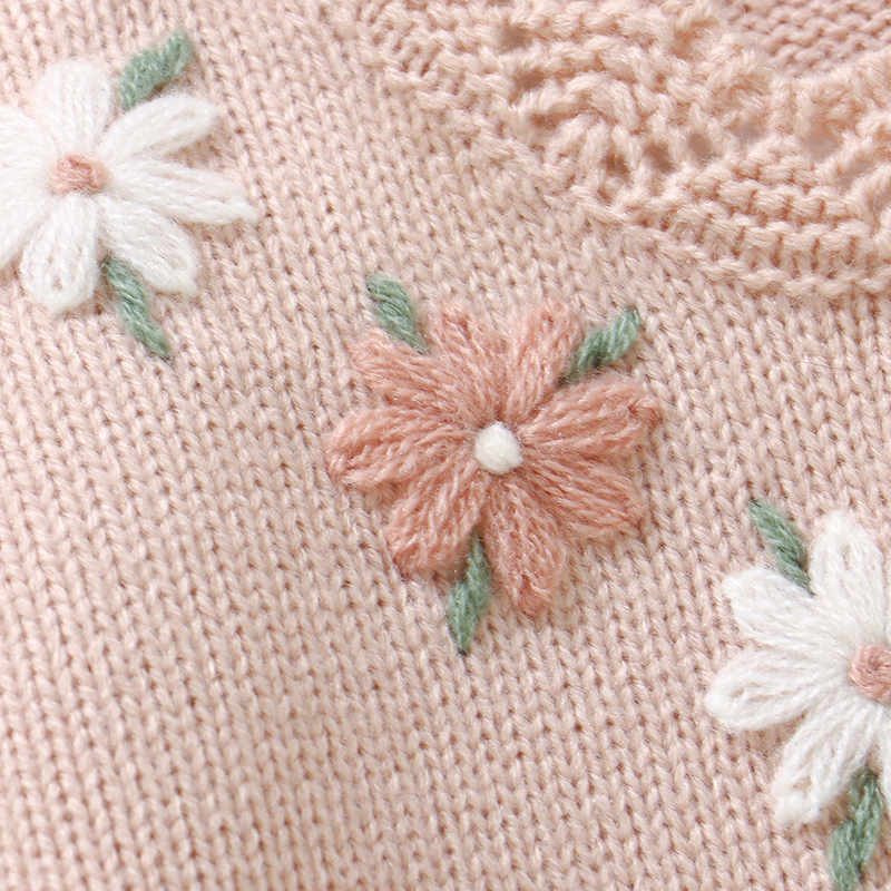 Pink Baby Girl Floral Sweaters - огляд і ціна Knit Cardigan Infant