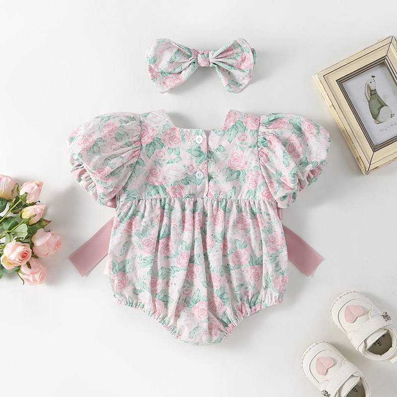 2024 New Summer Rose Print Bod - огляд і ціна Baby Clothing Stores