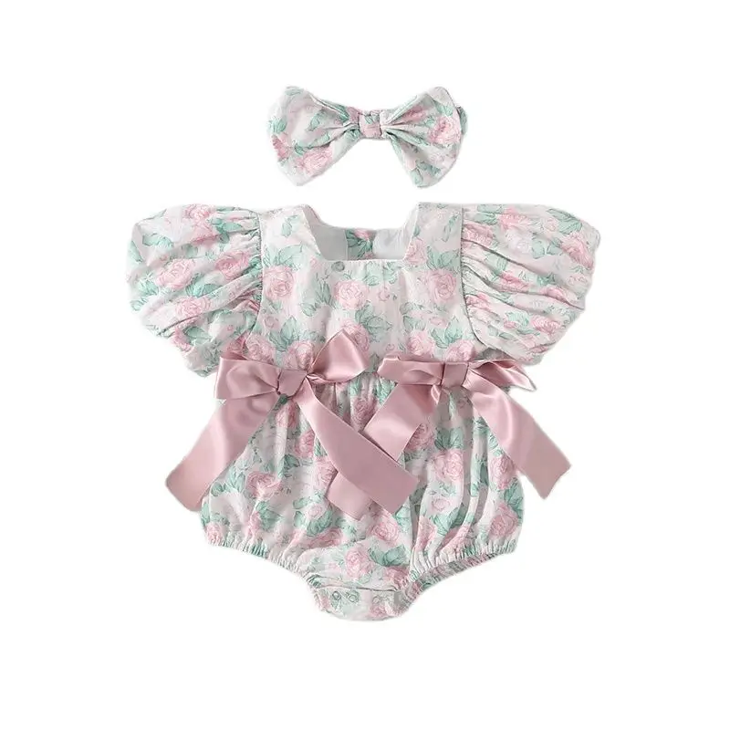 2024 New Summer Rose Print Bod - огляд і ціна Baby Clothing Stores
