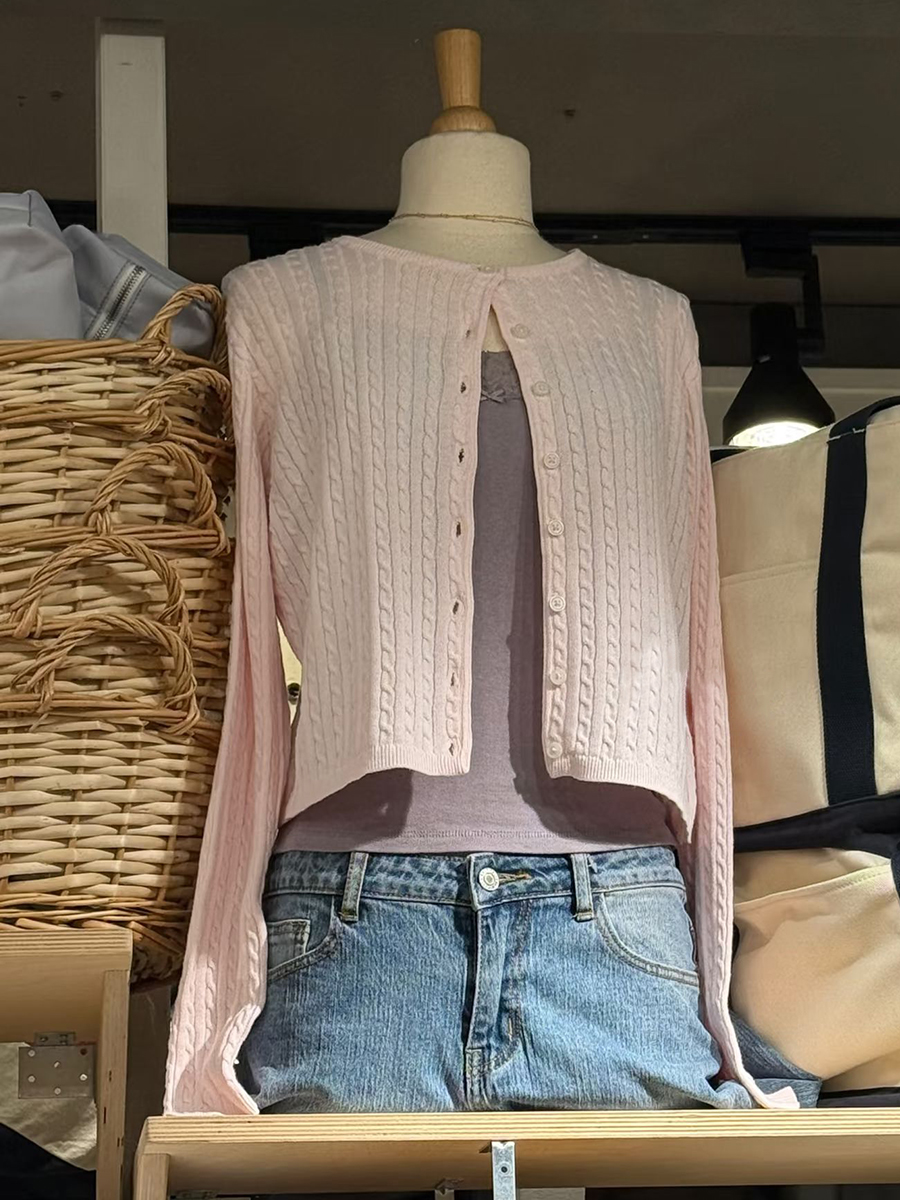 Twist Flower Baby Pink Sweater - огляд і ціна Knit Cardigan Infant