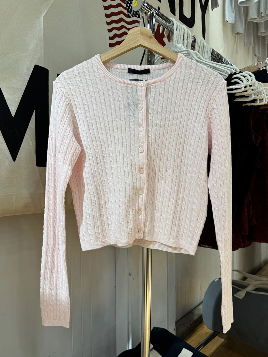 Twist Flower Baby Pink Sweater - огляд і ціна Knit Cardigan Infant
