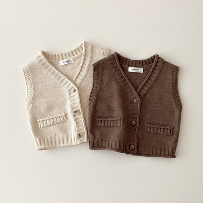 2025 Autumn New Baby Sleeveles - огляд і ціна Knit Cardigan Infant